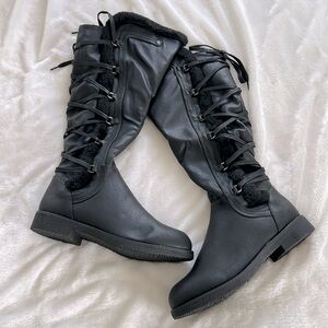 Black “fleece” lined boots, size 10.5